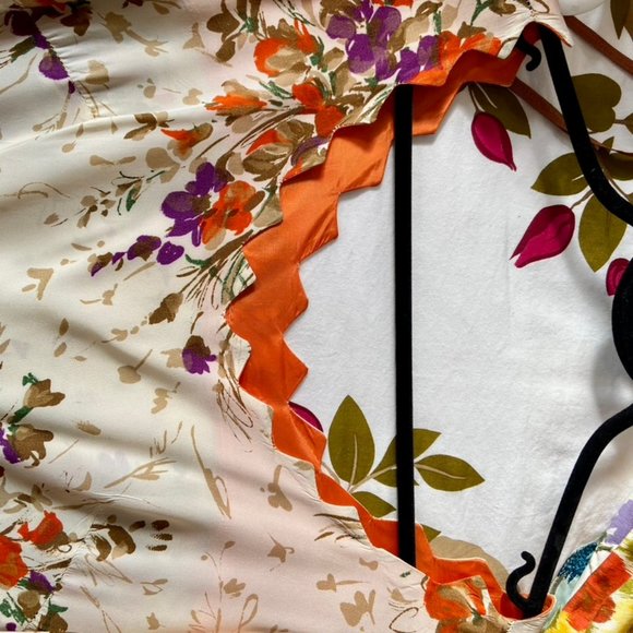 Vintage 1950’s Autumn floral taffeta dress - Picture 7 of 7